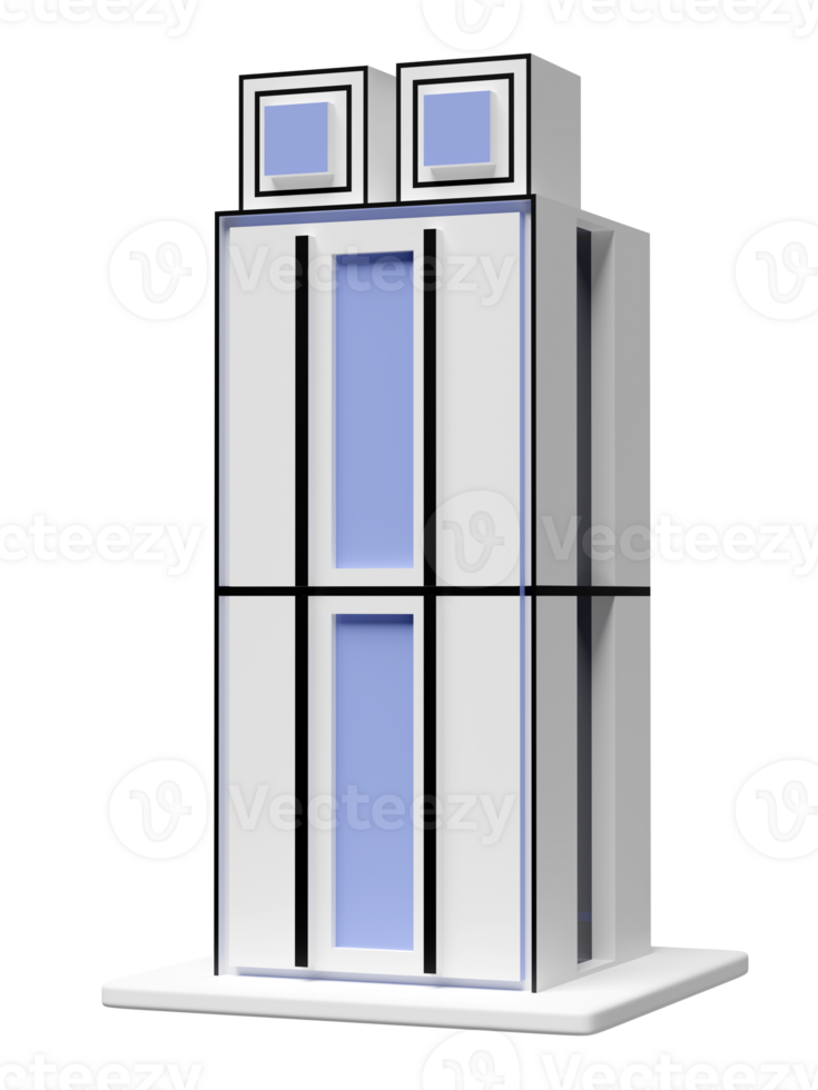 skyscraper building icon isolated. 3d render illustration png
