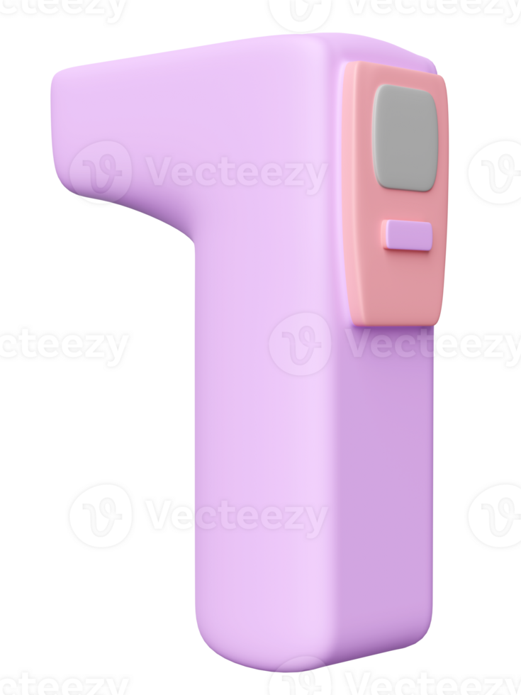 3d messen Körper Temperatur medizinisch Symbol isoliert. 3d machen Illustration png