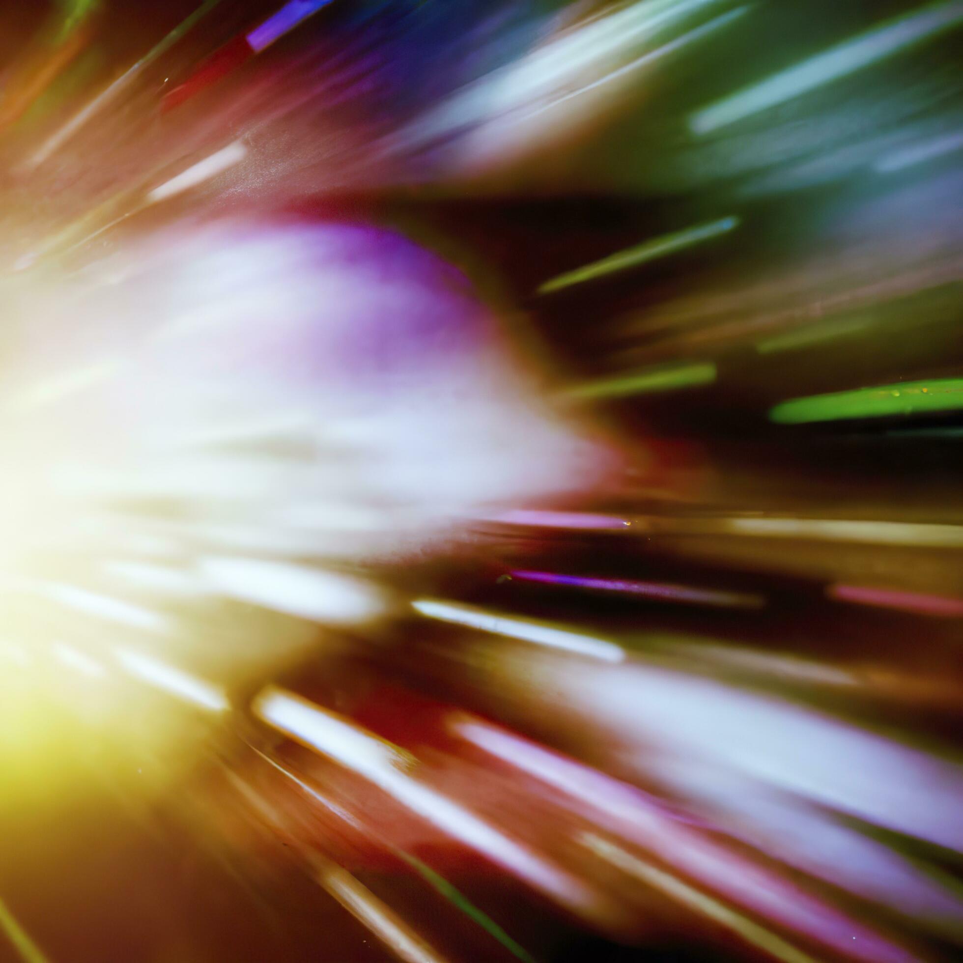 Abstract background with an explosion of fireworks-like bursts of light