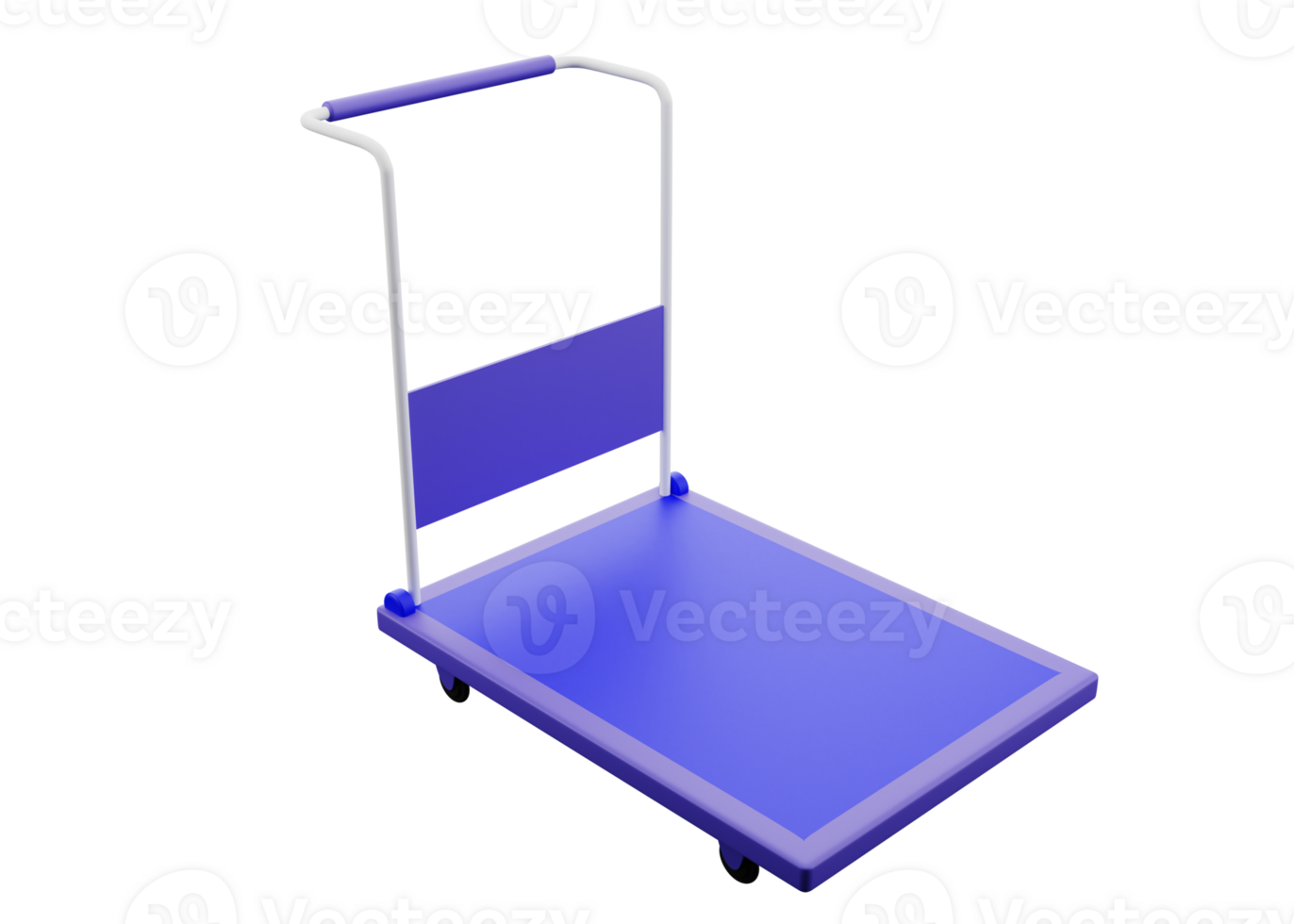 3D Low Poly Trolley Icon png