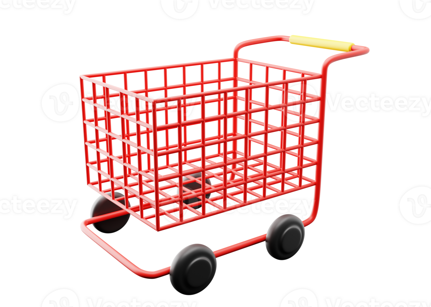 3D Low Poly Trolley Icon png