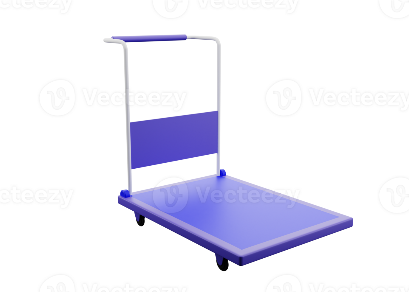 3D Low Poly Trolley Icon png