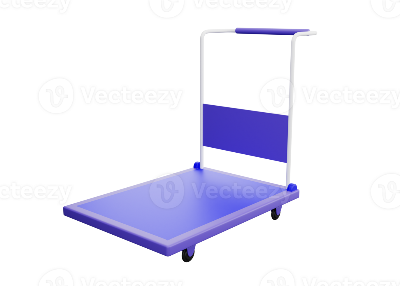 3D Low Poly Trolley Icon png