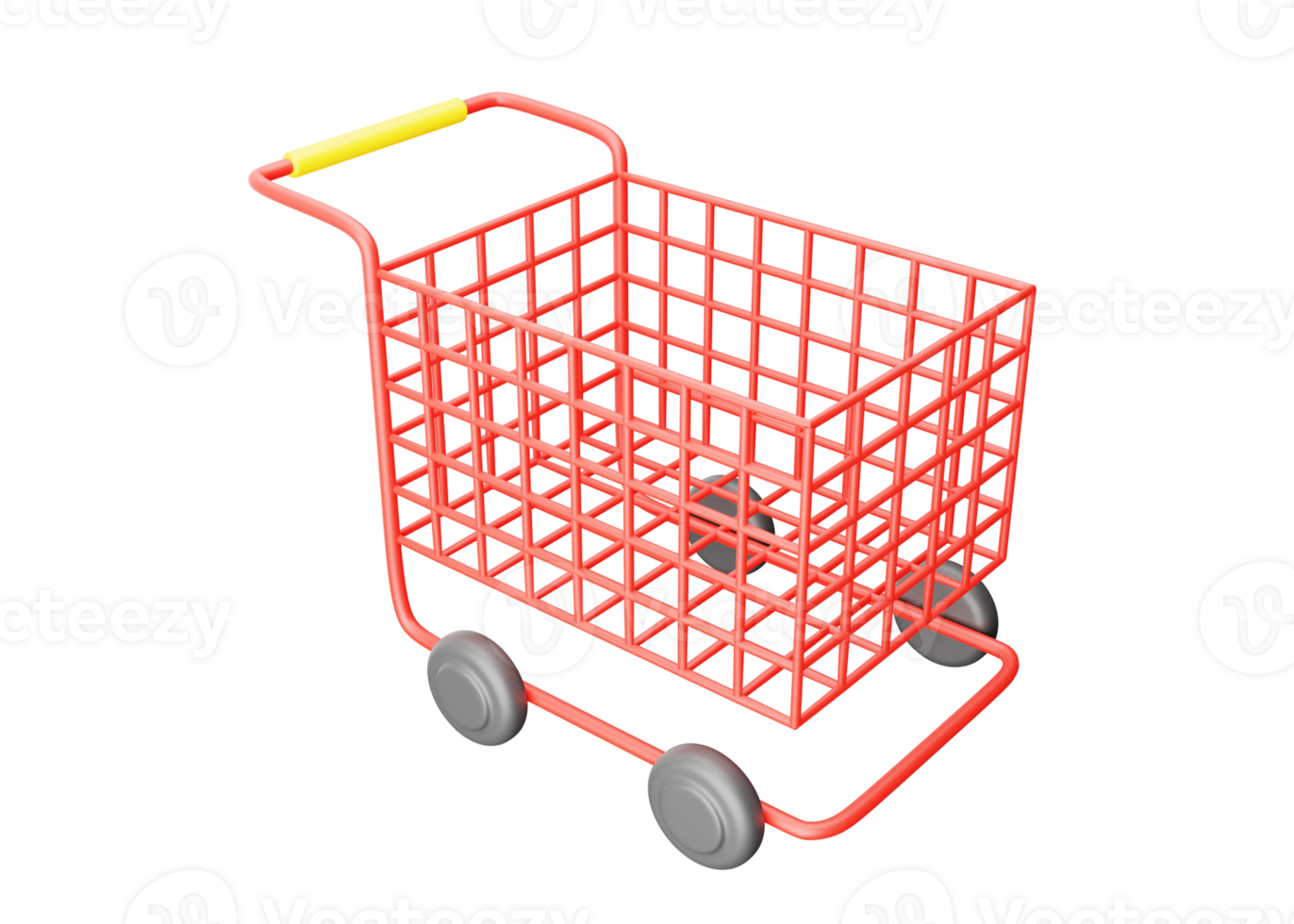 3D Low Poly Trolley Icon png