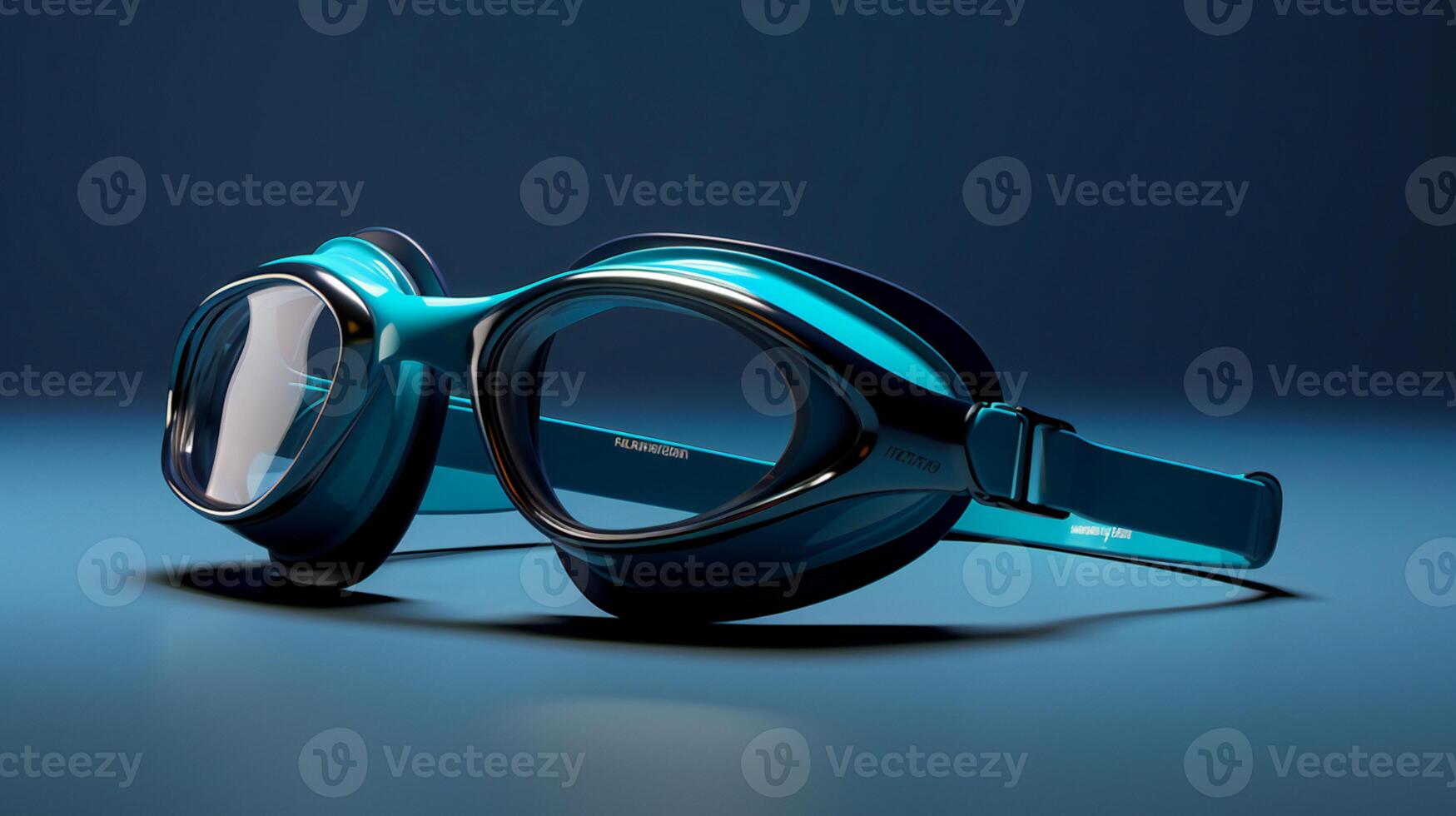 a pair of goggles with orange and blue straps photo
