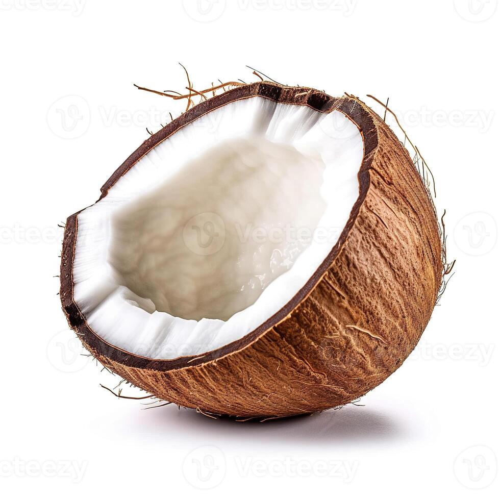 Coconut on white background. photo