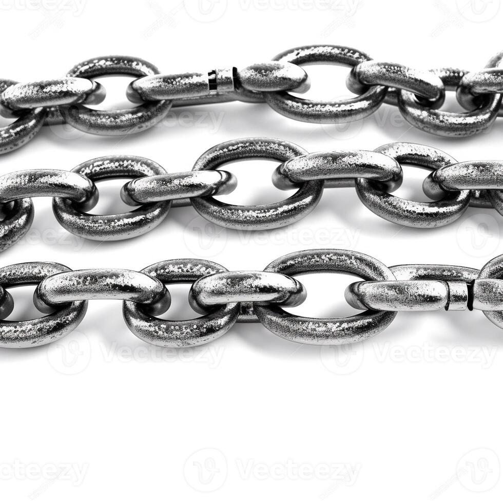 Chain on white background. photo