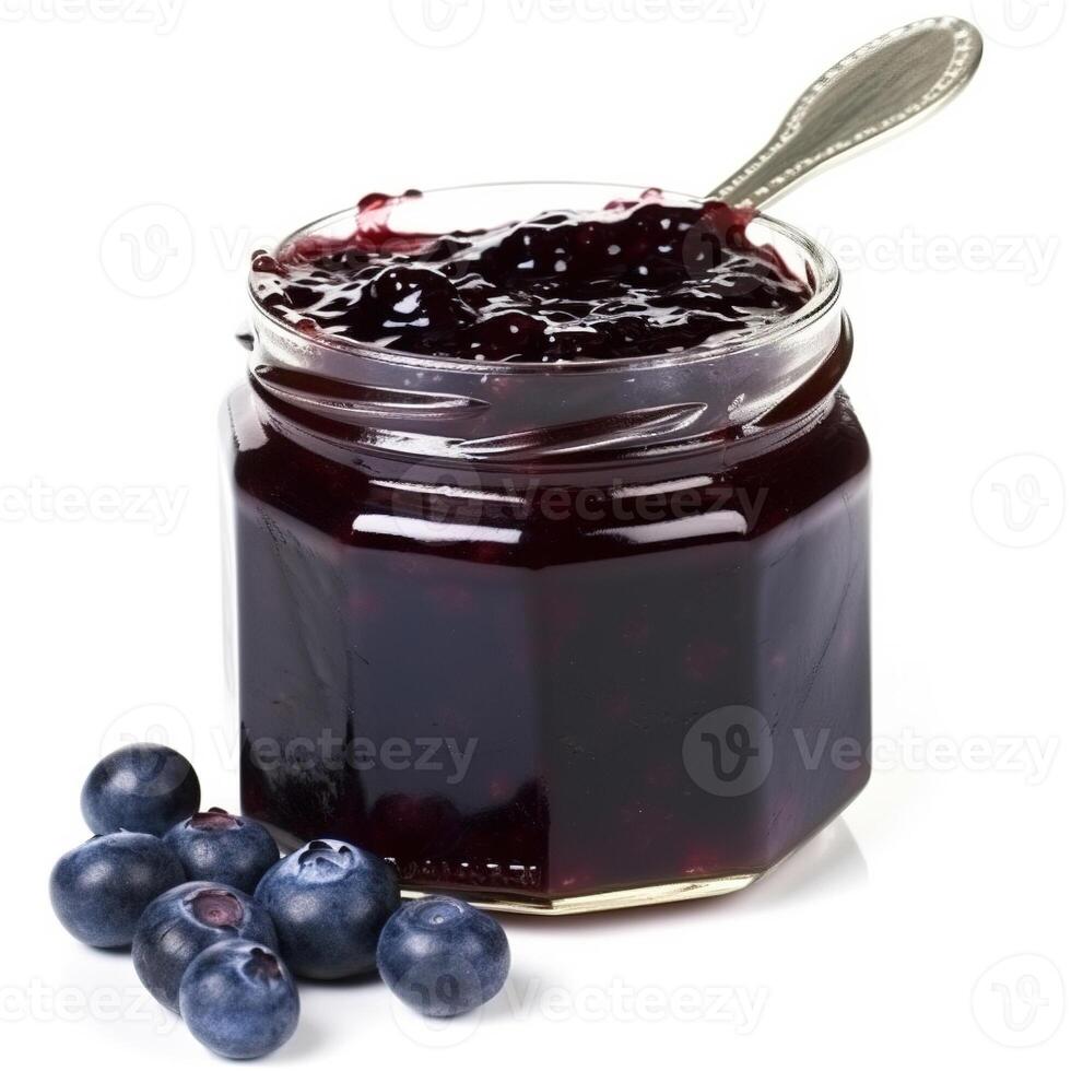 Blueberry jam. Generative AI photo