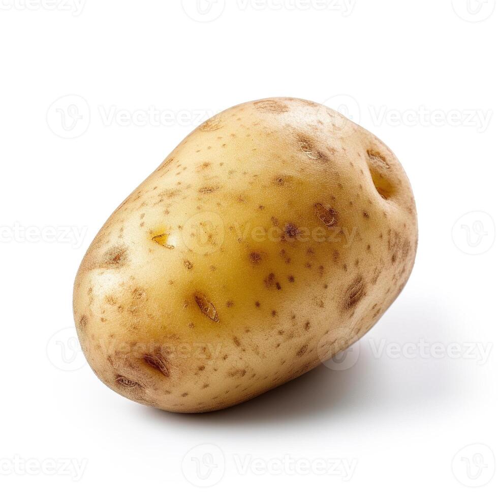 patata en blanco antecedentes. generativo ai foto