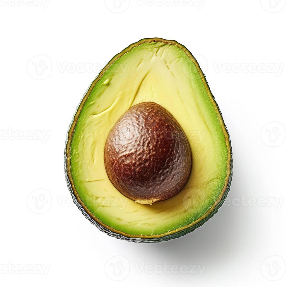 aguacate en blanco antecedentes. generativo ai foto