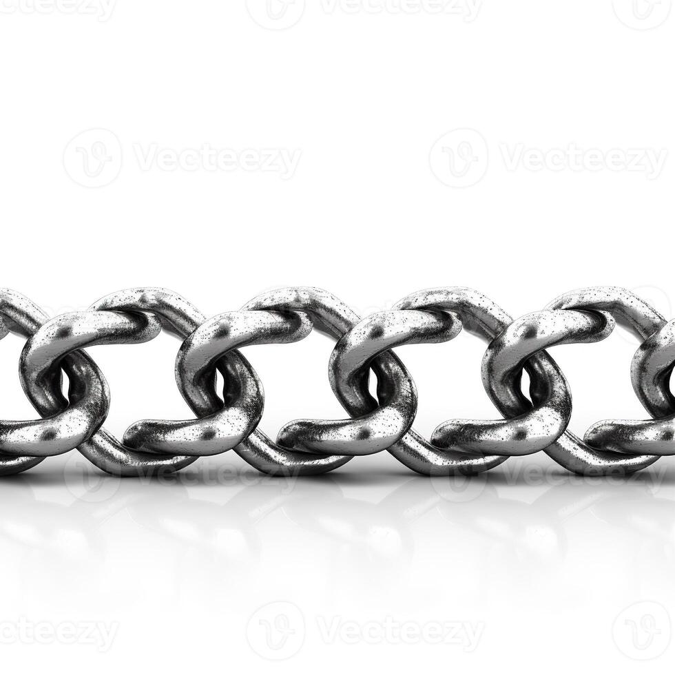 Chain on white background. photo