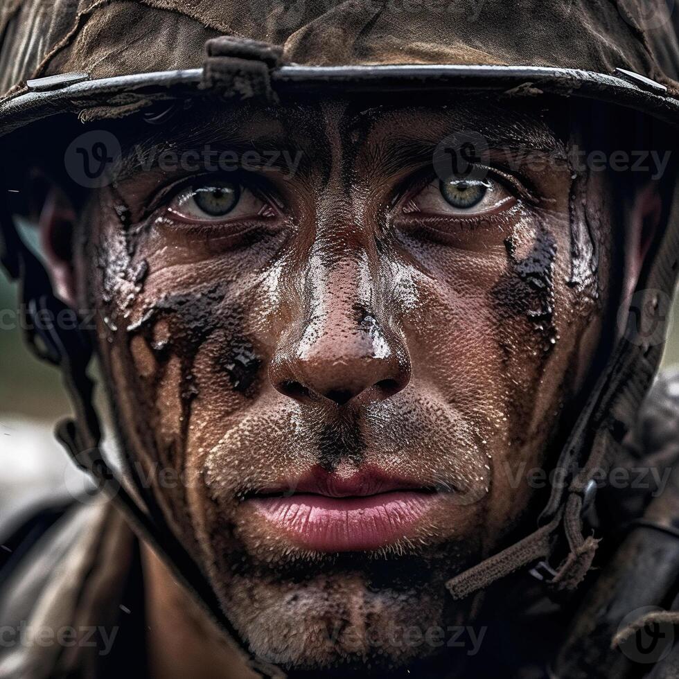 Soldier in war. photo