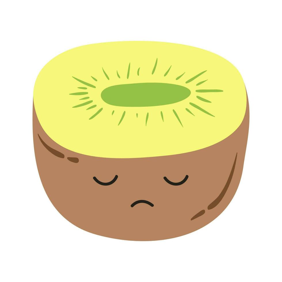 dibujos animados Fruta personaje pegatina. gracioso emoticon en plano estilo. comida emojis gracioso Fruta caracteres aislado en blanco fondo, linda y gracioso Fruta conjunto vector ilustración