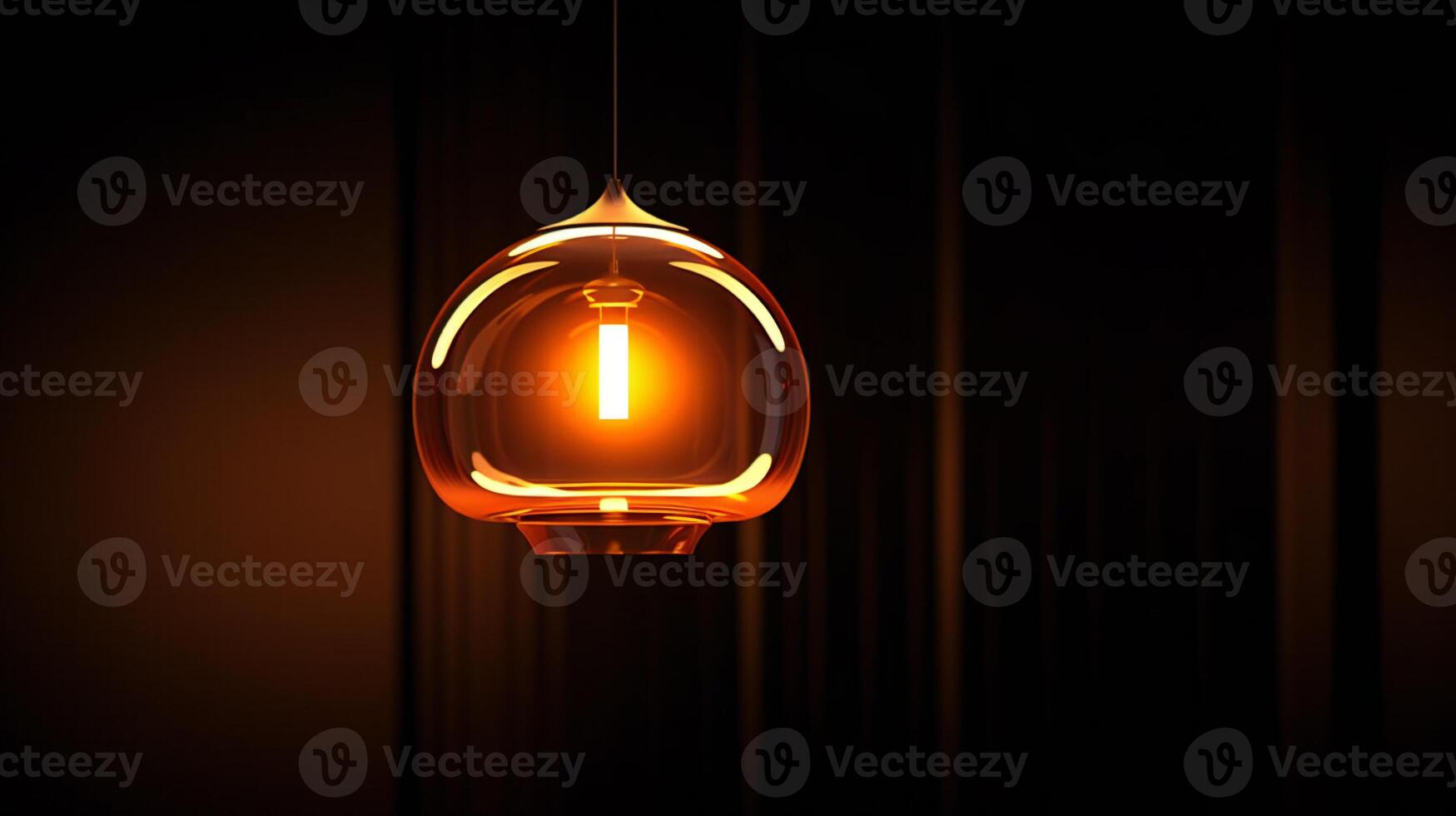 a light bulb hanging from a ceiling photo