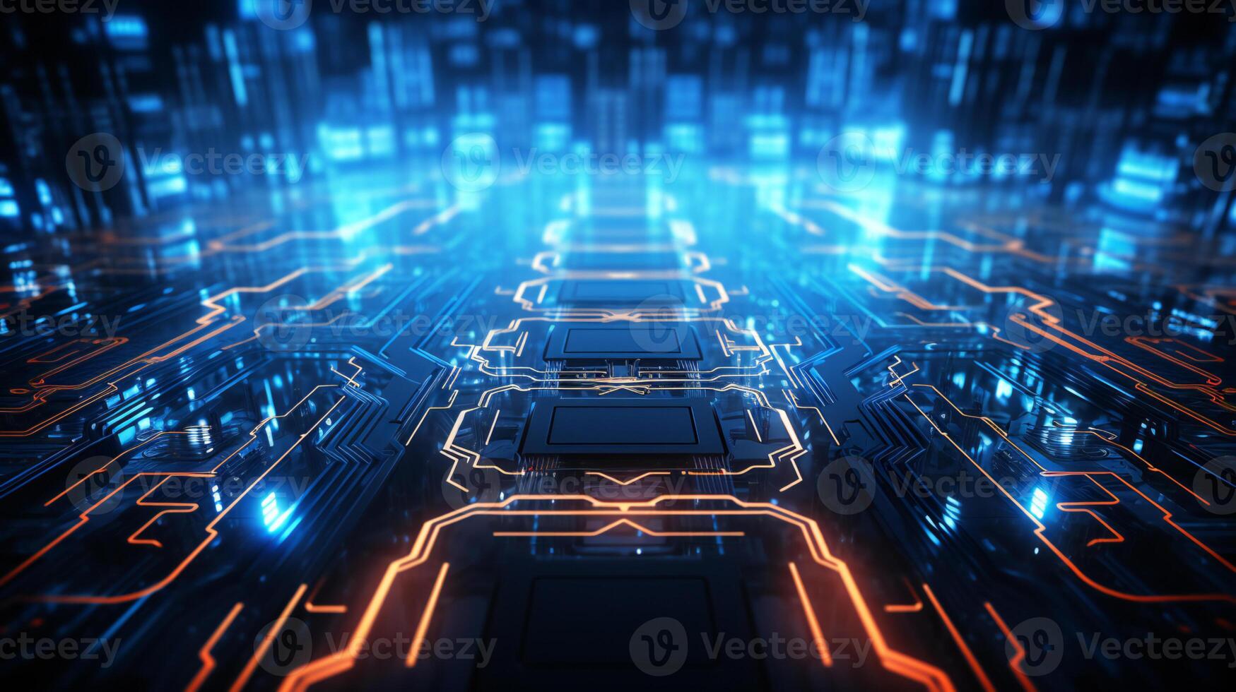 3d rendering of a futuristic technology background photo
