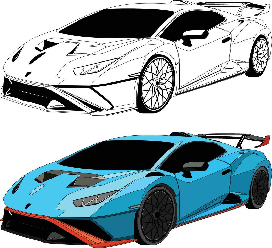 car vector line art and illustration
