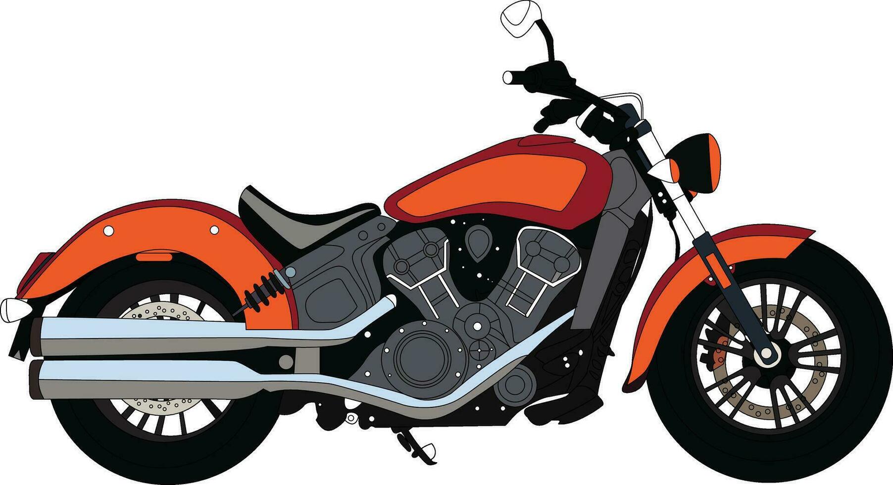 motorcycle vector and illustration