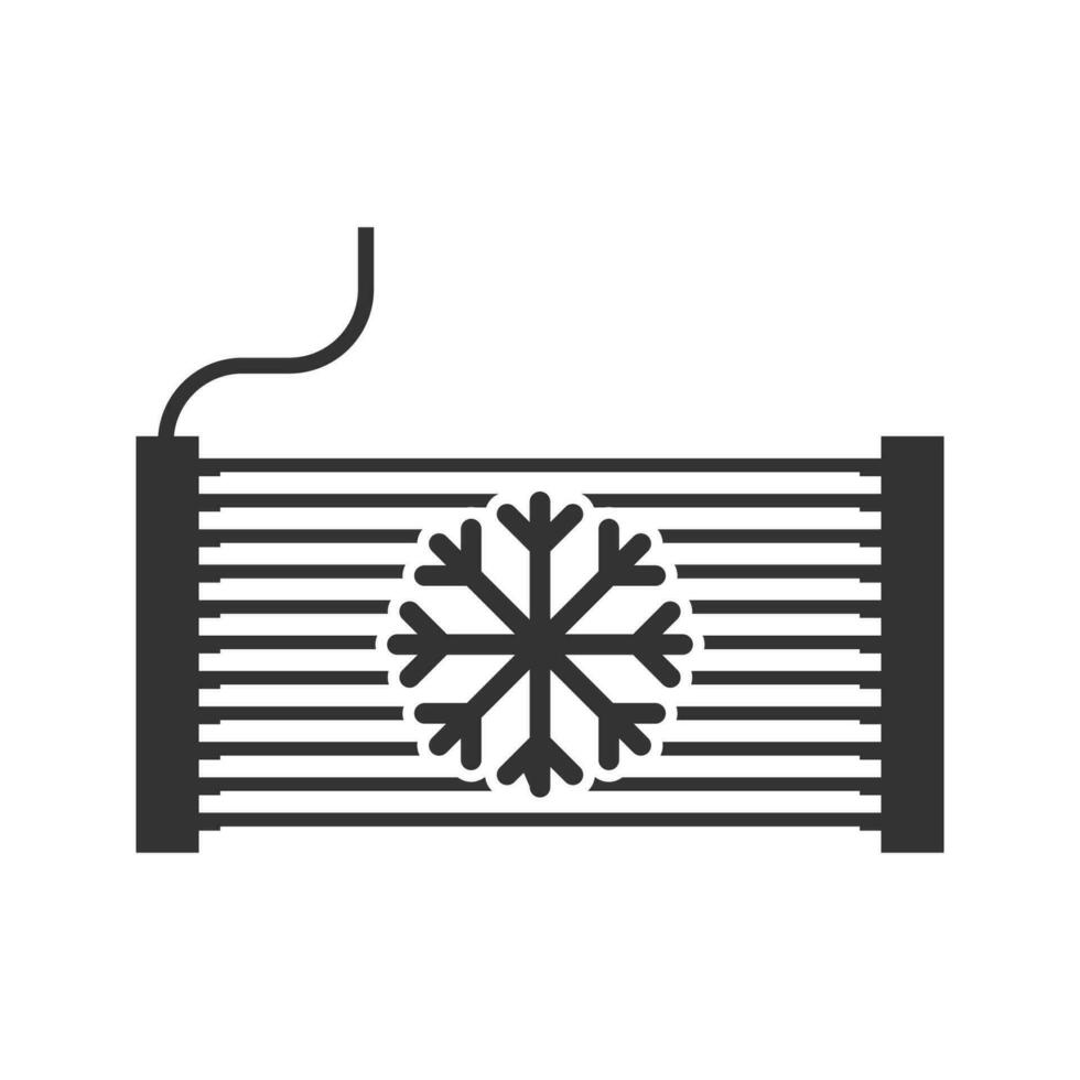 vector ilustración de coche radiadores frío icono en oscuro color y blanco antecedentes