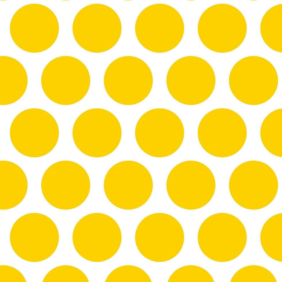 abstract yellow big polka dot pattern art vector