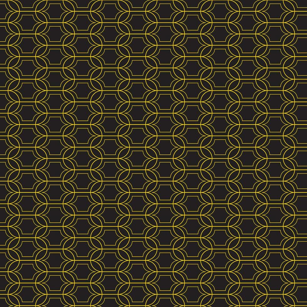 abstract geometric yellow repeat pattern with black background. vector
