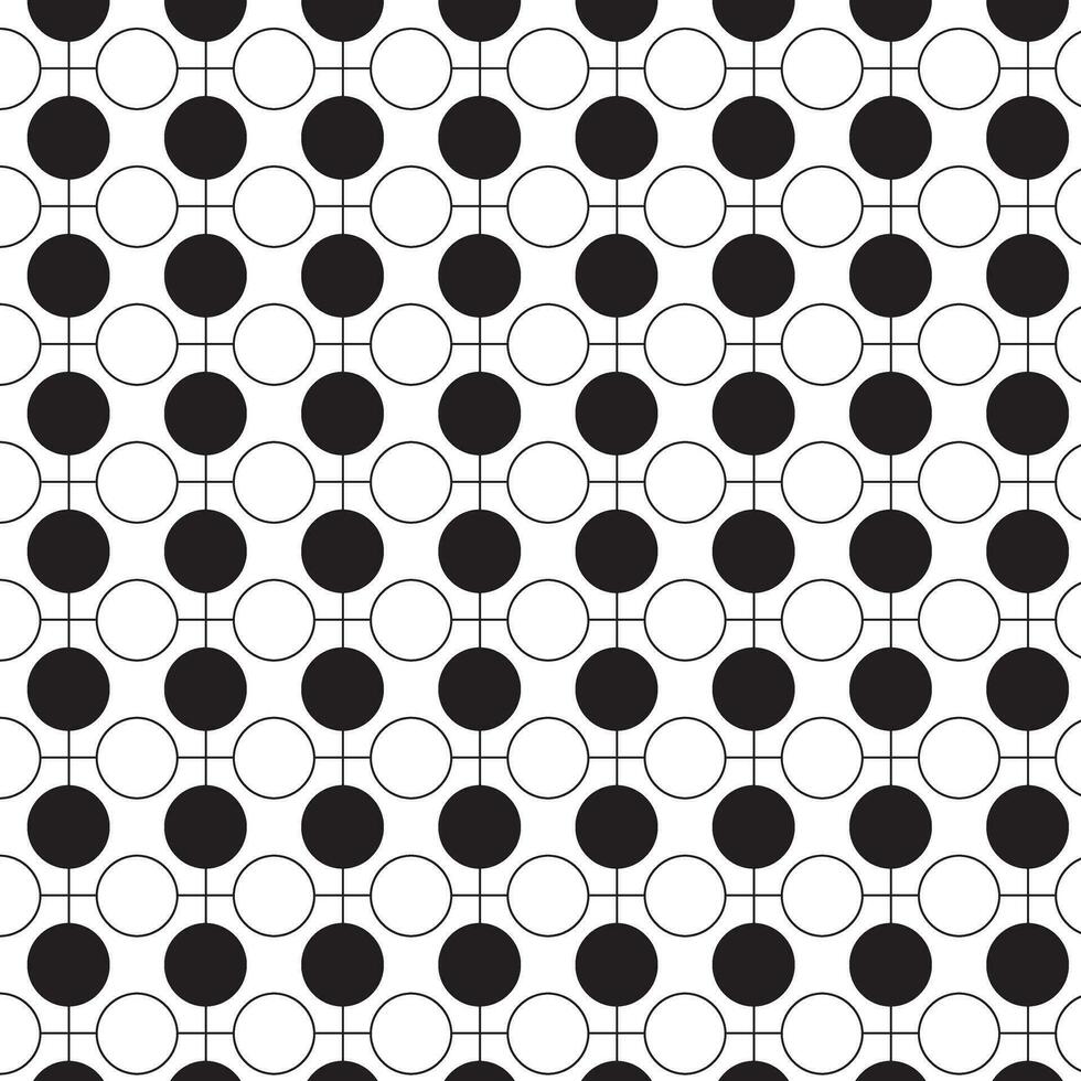 abstract geometric creative black circle repeat pattern art. vector