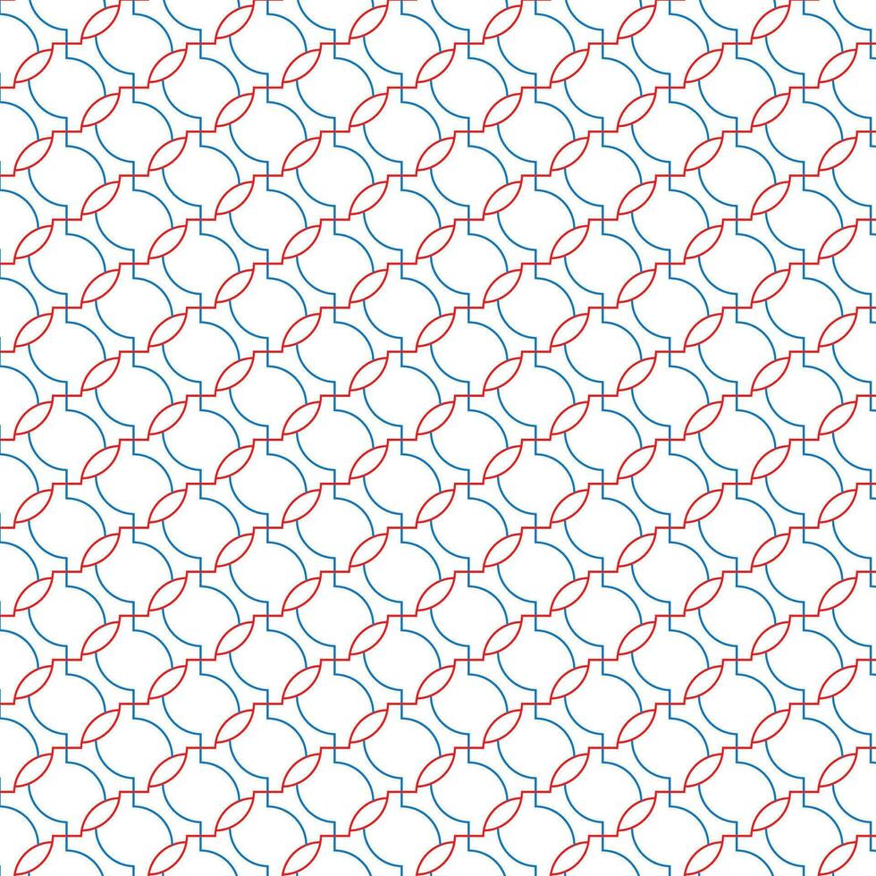 abstract geometric creative red blue repeat pattern art. vector