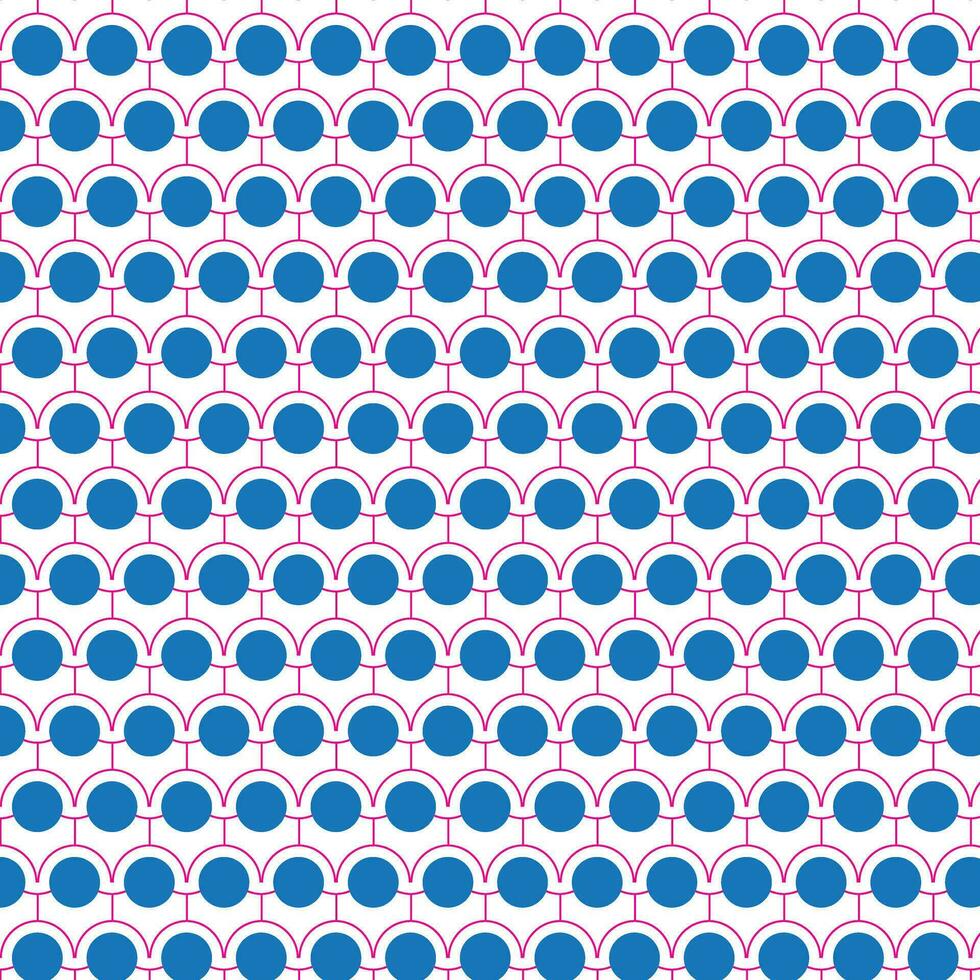 abstract geometric blue circle repeat pattern. vector
