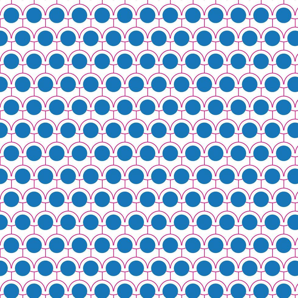 abstract geometric blue circle repeat pattern. vector