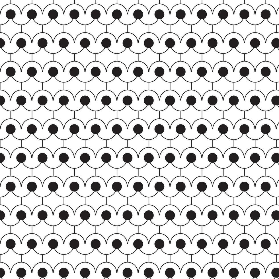 abstract geometric black circle repeat pattern. vector