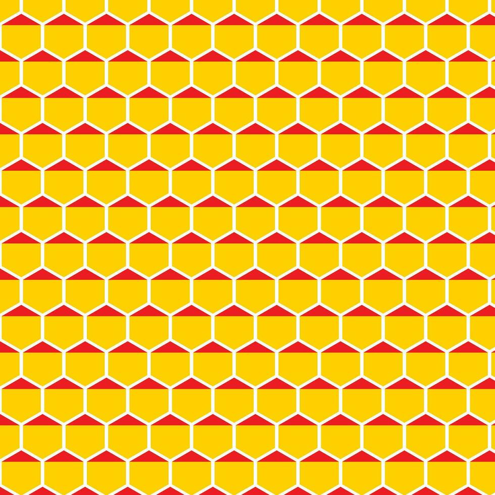 abstract geometric red orange honeycomb pattern art vector