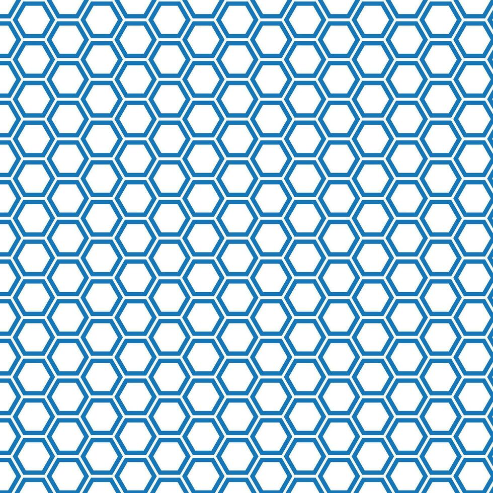 abstract geometric blue hexagon pattern vector