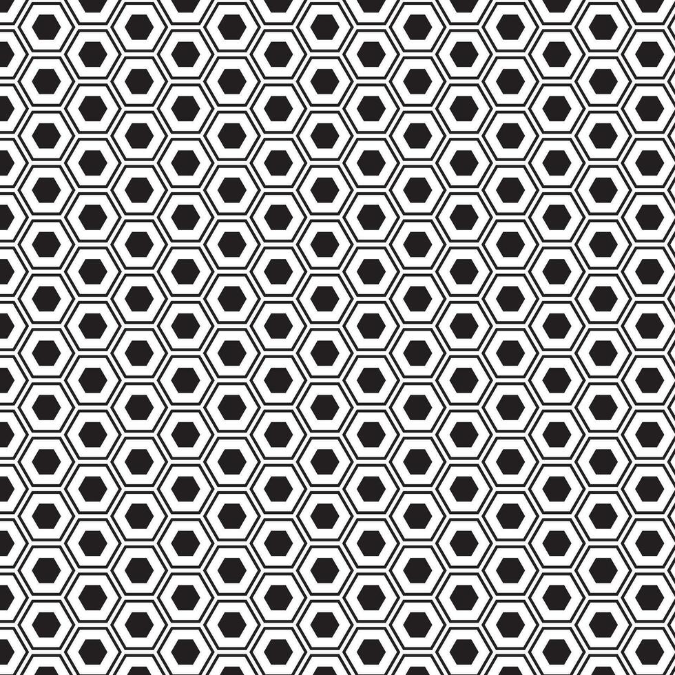 abstract geometric black hexagon creative pattern art. vector