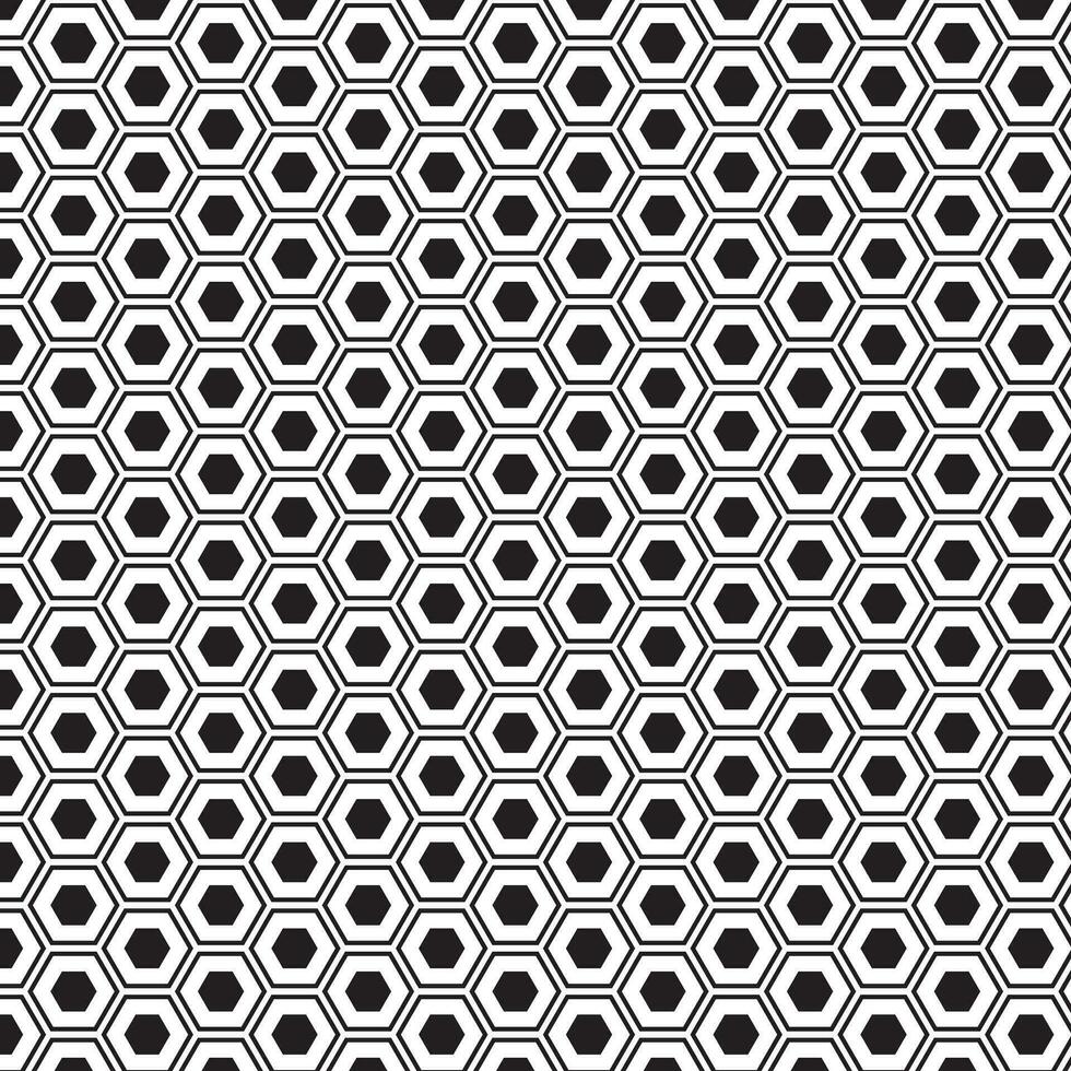 abstract geometric black hexagon creative pattern art. vector