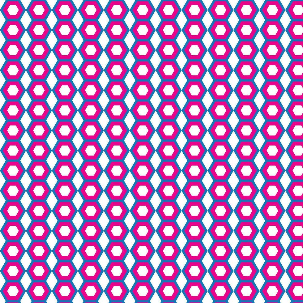 abstract blue pink geometric hexagon pattern vector