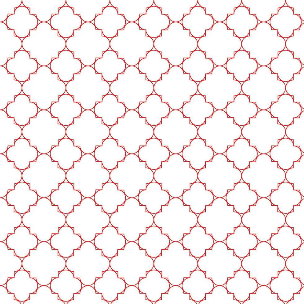 abstract geometric red arabic pattern art vector