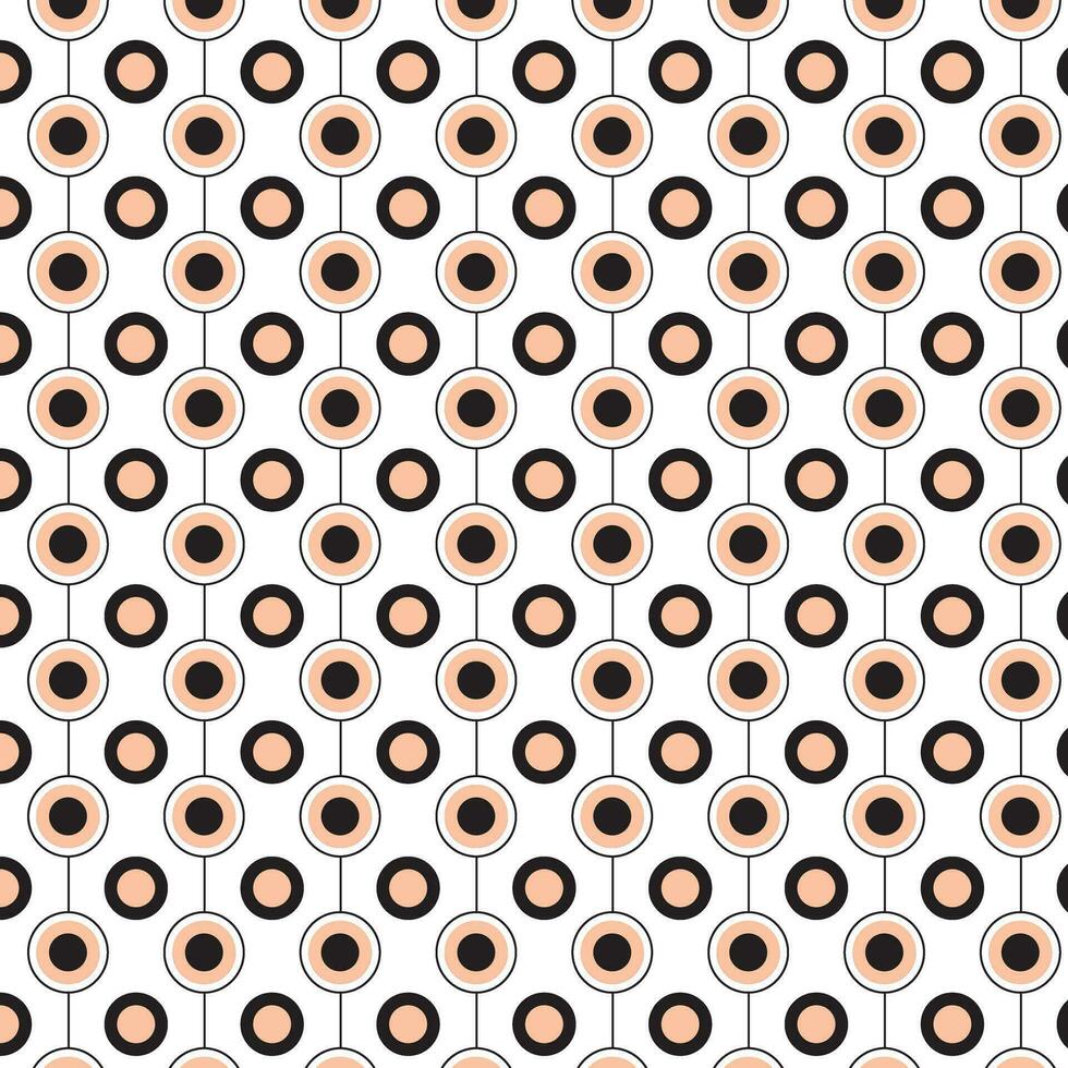 abstract geometric black pink circle creative repeat pattern vector