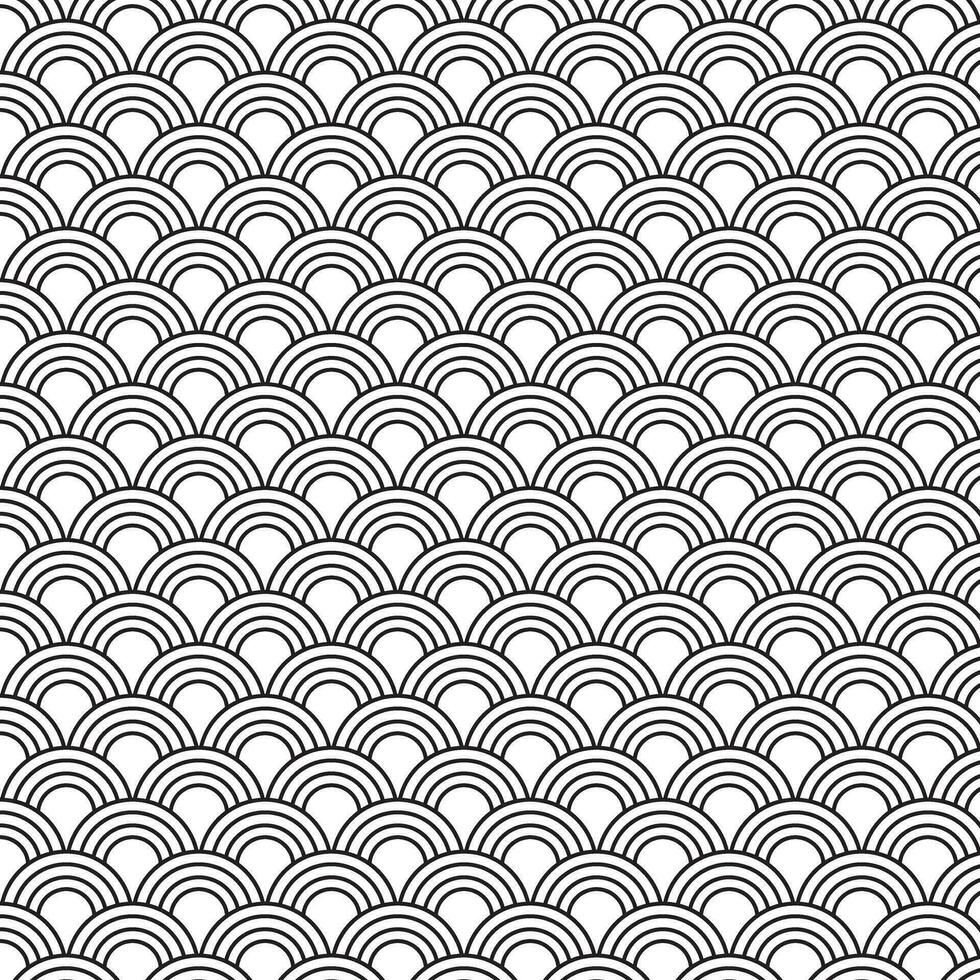 abstract geometric black fish scale pattern perfect for background vector
