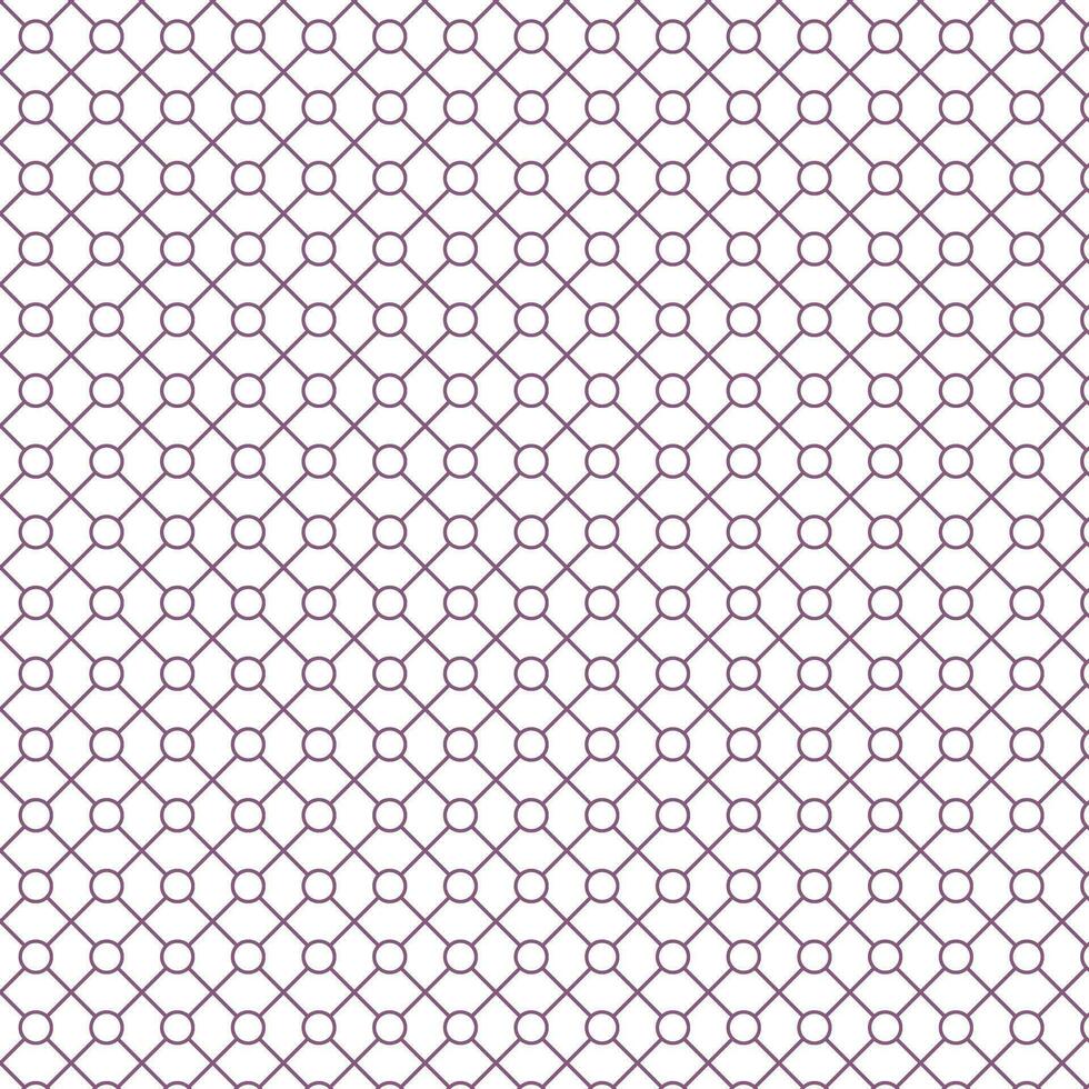 abstract geometric purple cross and circle repeat pattern vector
