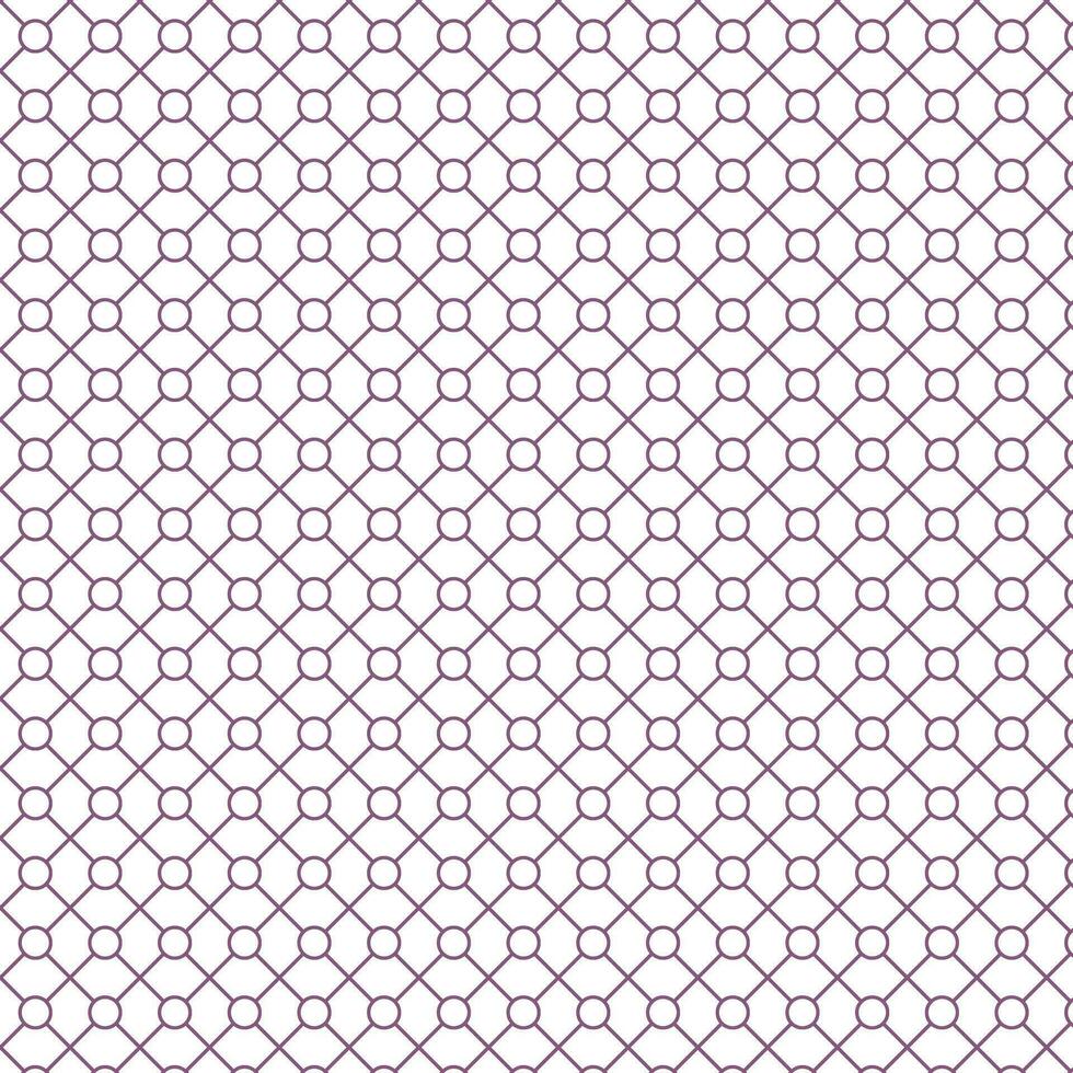 abstract geometric purple cross and circle repeat pattern vector