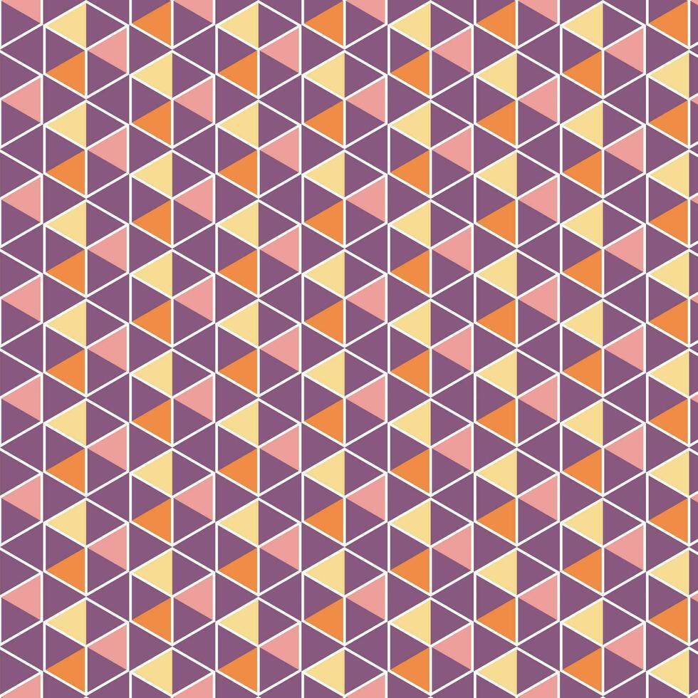 abstract geometric coloring pattern with purple background vector