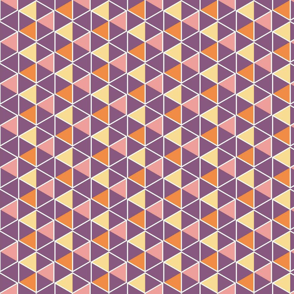 abstract geometric coloring pattern with purple background vector
