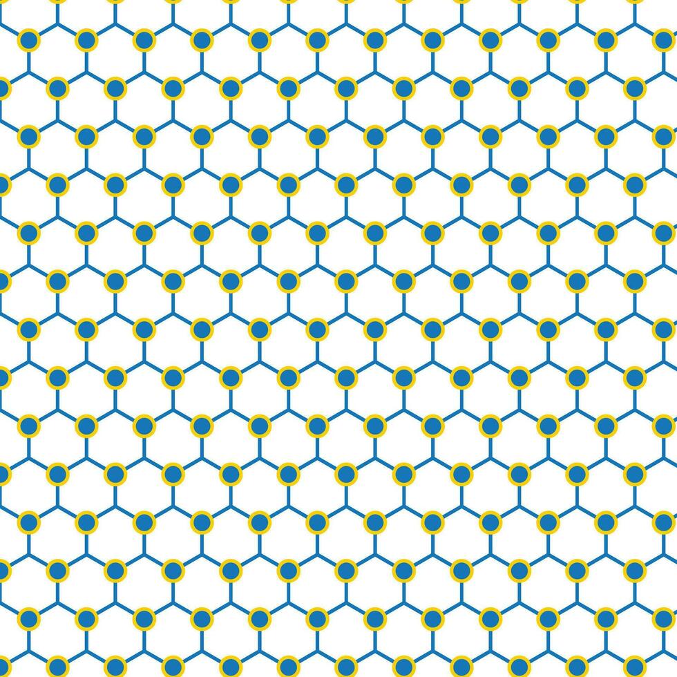 abstract blue geometric hexagon dot pattern perfect for background vector