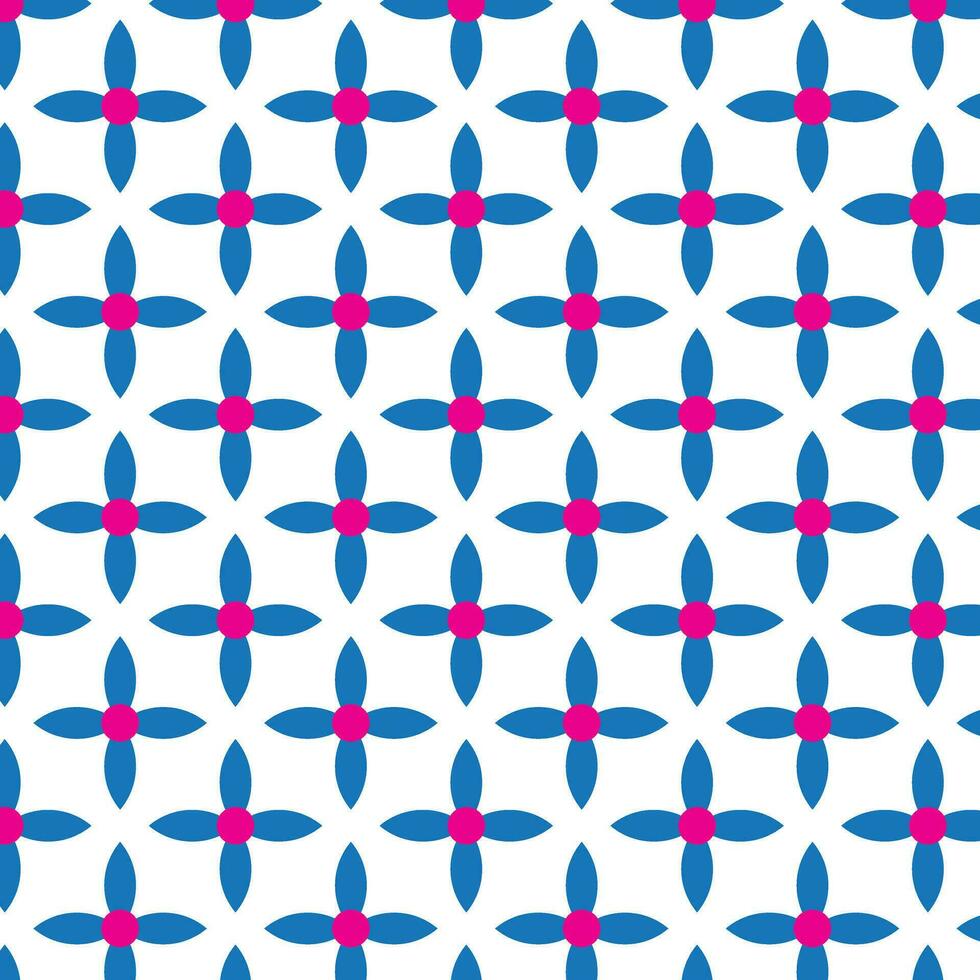 abstract geometric blue pink flower pattern perfect for background, wallpaper. vector