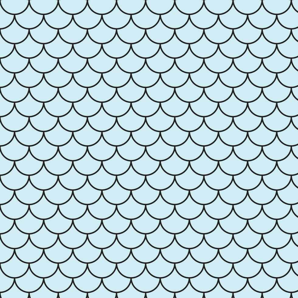 abstract geometric black mermaid pattern with cyan background perfect for background, wallpaper vector