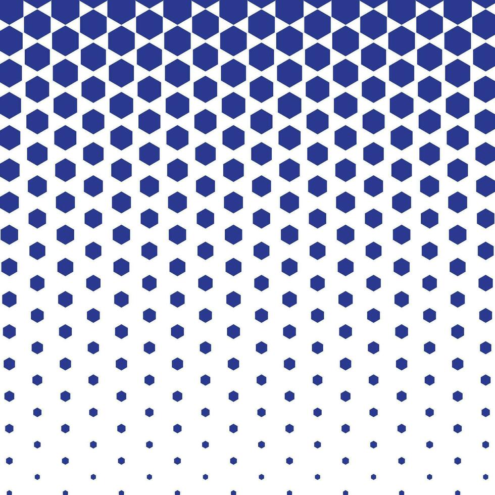 abstract geometric blue hexagon halftone pattern perfect for background, wallpaper vector