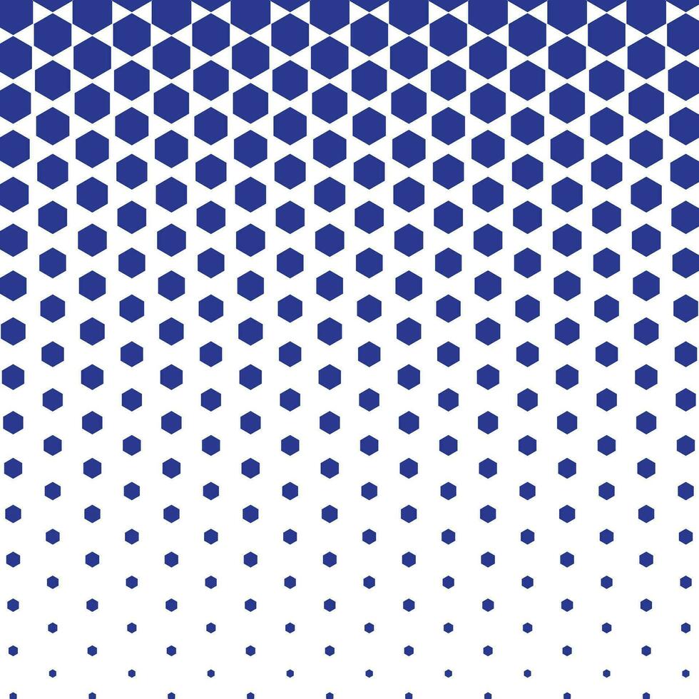 abstract geometric blue hexagon halftone pattern perfect for background, wallpaper vector