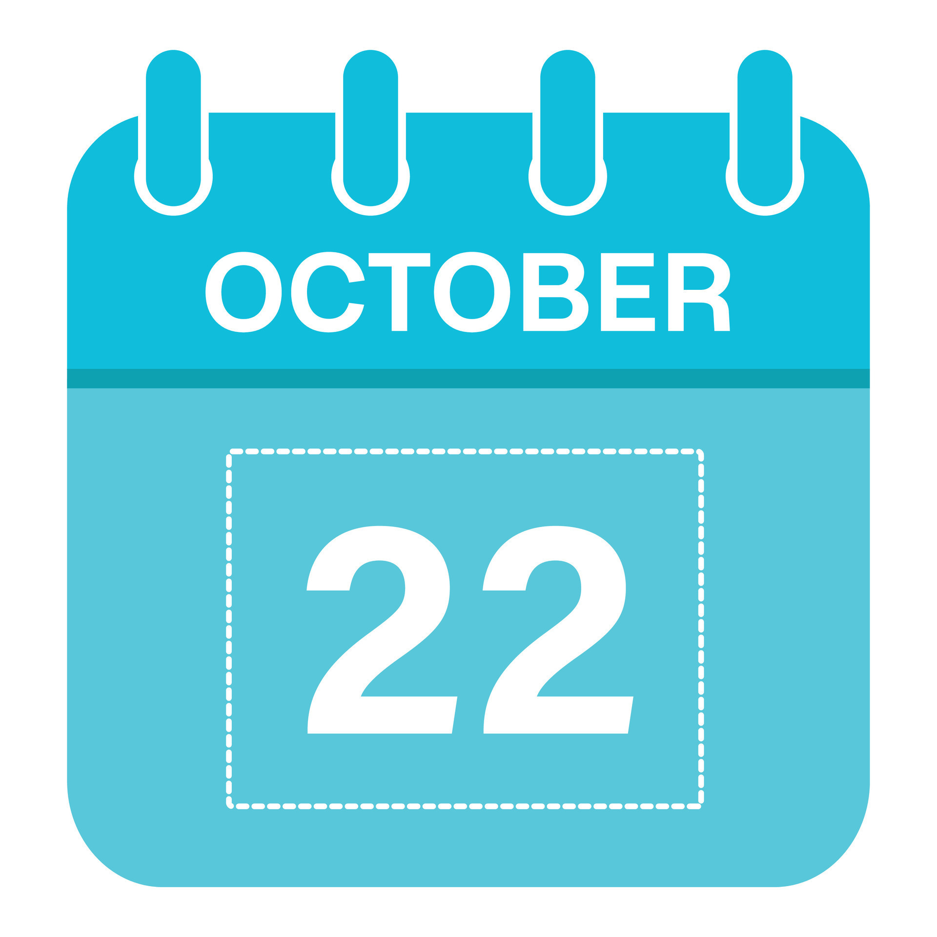 October 22 Calendar Daily Icon, Day, Date, Month 26697068 Vector Art at
