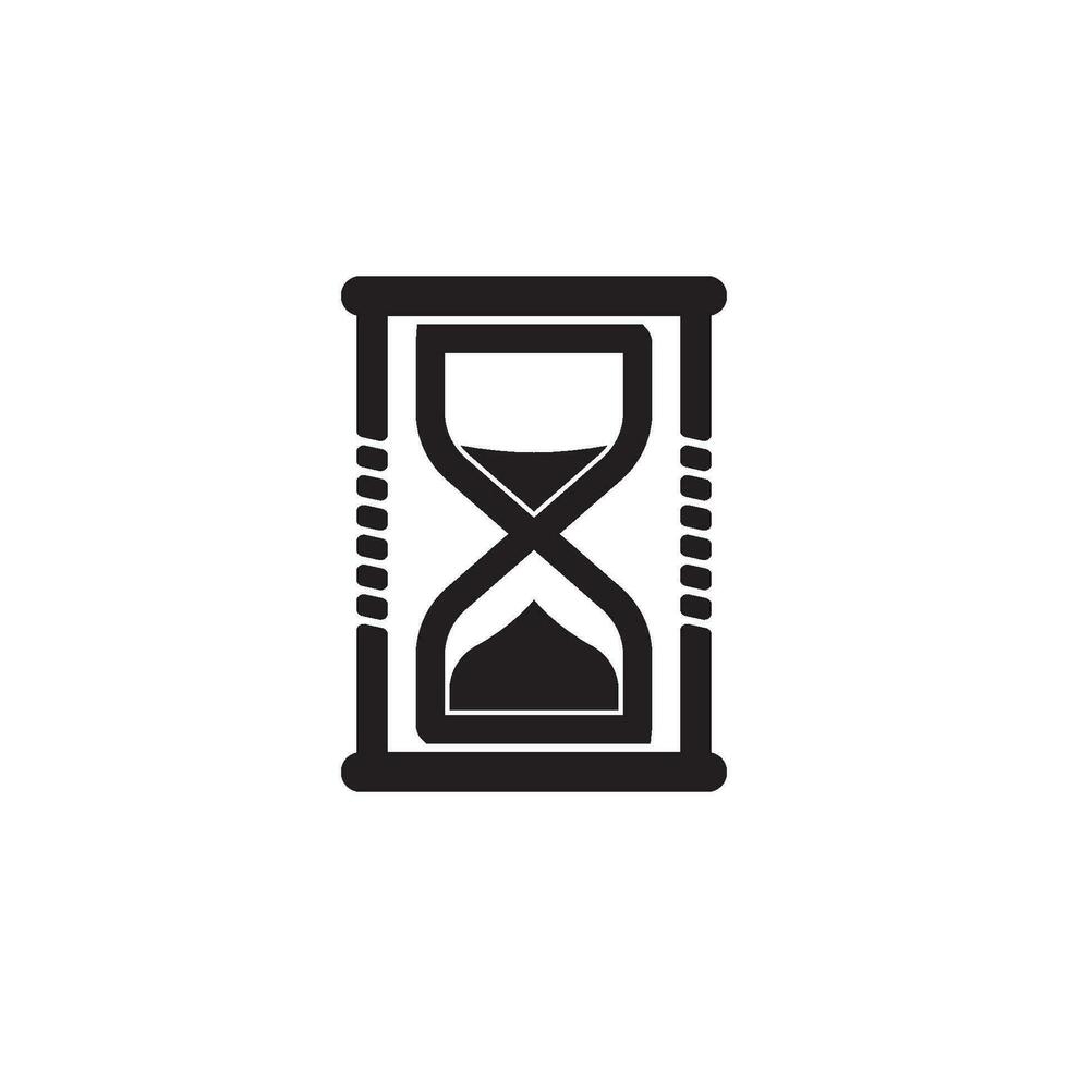 Hourglass logo vector icon illustration design