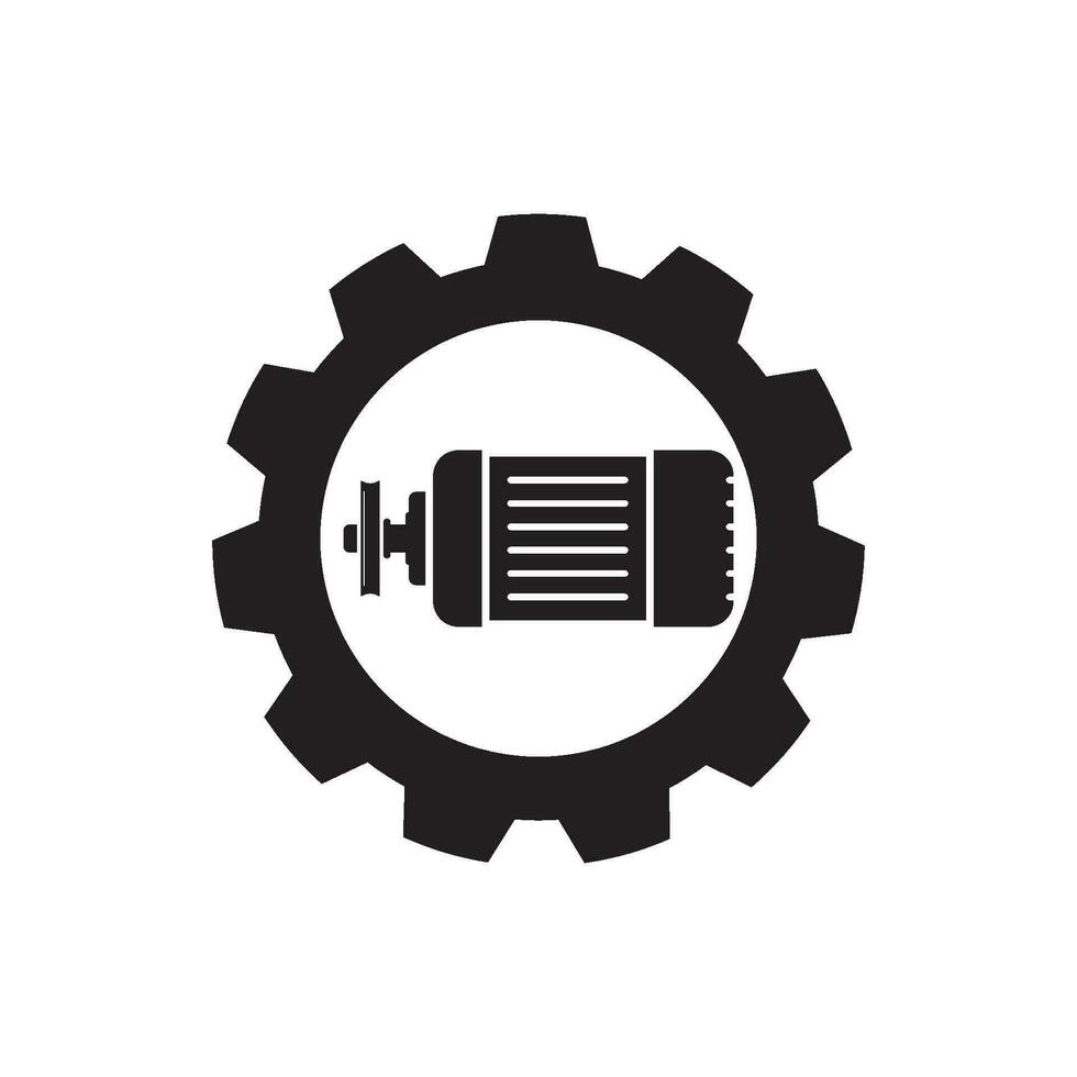 Electric motor icon vector illustration logo design.