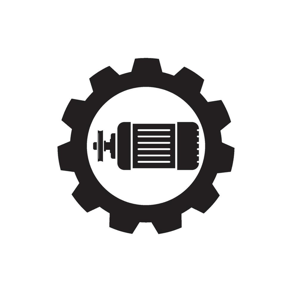 eléctrico motor icono vector ilustración logo diseño.